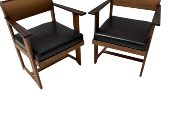 Two Art Deco Modernist Armchairs by Anton Lucas for N.V. Meubelkunst, 1920s